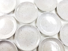 Load image into Gallery viewer, pottery dish speckled white, FREE SHIPPING, small ceramic dish