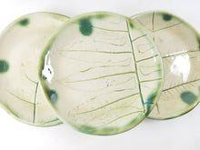Load image into Gallery viewer, pottery dish ferns, FREE SHIPPING, small ceramic dish