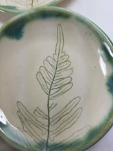 Load image into Gallery viewer, pottery dish ferns, FREE SHIPPING, small ceramic dish