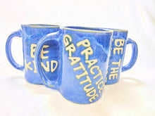 Load image into Gallery viewer, pottery mug BE KIND, FREE SHIPPING
