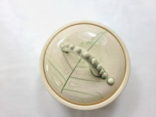 Load image into Gallery viewer, ceramic jar with fern impressions, FREE SHIPPING, handmade pottery cannister
