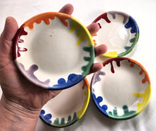 Load image into Gallery viewer, pottery dish rainbow, FREE SHIPPING, small ceramic dish