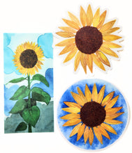 Load image into Gallery viewer, stickers of sunflowers