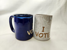 Load image into Gallery viewer, pottery mug I VOTE, FREE SHIPPING, handmade ceramic mug