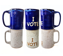 Load image into Gallery viewer, pottery mug I VOTE, FREE SHIPPING, handmade ceramic mug