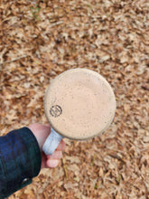 Load image into Gallery viewer, pottery mug, speckled white with ferns, FREE SHIPPING