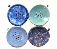 Load image into Gallery viewer, pottery soap dish, various colors, FREE SHIPPING, ceramic sponge holder