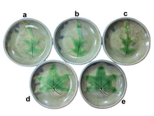 Load image into Gallery viewer, pottery dish made of recycled materials with leaf impressions, FREE SHIPPING, small ceramic dish