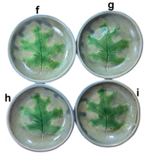 Load image into Gallery viewer, pottery dish made of recycled materials with leaf impressions, FREE SHIPPING, small ceramic dish