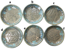 Load image into Gallery viewer, pottery dish spider web for halloween decor, FREE SHIPPING, small ceramic dish