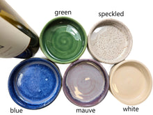 Load image into Gallery viewer, pottery wine bottle coasters, various colors, FREE SHIPPING