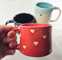 Load image into Gallery viewer, heart mugs, handmade pottery mugs