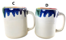 Load image into Gallery viewer, pottery mug rainbow glaze, FREE SHIPPING, handmade ceramic mug