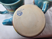 Load image into Gallery viewer, pottery mug rainbow, FREE SHIPPING, handmade ceramic mug