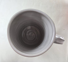 Load image into Gallery viewer, pottery mug, white with green ferns FREE SHIPPING, handmade ceramic mug handpainted