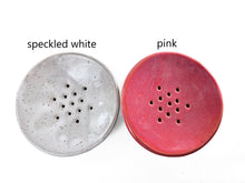 Load image into Gallery viewer, pottery soap dish, various colors, FREE SHIPPING, ceramic sponge holder