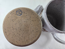 Load image into Gallery viewer, pottery mug, speckled white with ferns, FREE SHIPPING