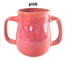 Load image into Gallery viewer, pottery mug with 2 handles, FREE SHIPPING