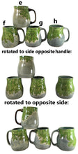 Load image into Gallery viewer, pottery mug made of recycled materials with leaf impressions, FREE SHIPPING, handmade ceramic mug