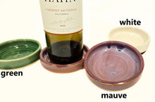 Load image into Gallery viewer, pottery wine bottle coasters, various colors, FREE SHIPPING