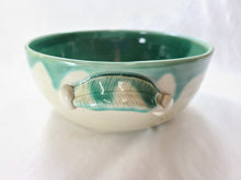 Load image into Gallery viewer, pottery bowl, serving bowl with ferns, FREE SHIPPING, small ceramic serving bowl