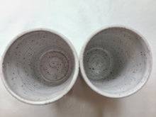 Load image into Gallery viewer, pottery cup "highball glass" speckled white, FREE SHIPPING, ceramic cup
