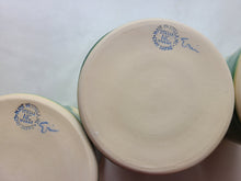 Load image into Gallery viewer, pottery cup "pint glass" green with fern, FREE SHIPPING (ceramic cup)