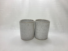 Load image into Gallery viewer, pottery cup "highball glass" speckled white, FREE SHIPPING, ceramic cup