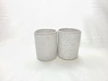 Load image into Gallery viewer, pottery cup "highball glass" speckled white, FREE SHIPPING, ceramic cup