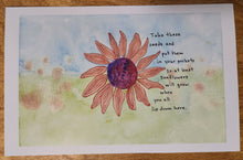 Load image into Gallery viewer, watercolor sunflower PRINT "Sunflowers Will Grow"