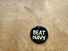 Load image into Gallery viewer, BEAT NAVY or "Bean Tavy" Christmas ornament, FREE SHIPPING