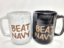 Load image into Gallery viewer, BEAT NAVY / BEAN TAVY mug PRE-ORDER, will ship 4-6 weeks, FREE SHIPPING