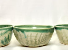 Load image into Gallery viewer, pottery bowl, soup bowl with fern impressions, FREE SHIPPING, handmade ceramic bowl