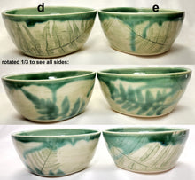 Load image into Gallery viewer, pottery bowl, soup bowl with fern impressions, FREE SHIPPING, handmade ceramic bowl