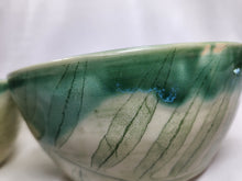 Load image into Gallery viewer, pottery bowl, soup bowl with fern impressions, FREE SHIPPING, handmade ceramic bowl