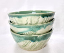 Load image into Gallery viewer, pottery bowl, soup bowl with fern impressions, FREE SHIPPING, handmade ceramic bowl