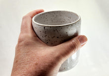 Load image into Gallery viewer, pottery cup "highball glass" speckled white, FREE SHIPPING, ceramic cup