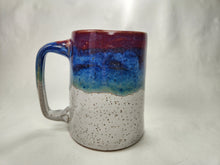 Load image into Gallery viewer, pottery mug with layered "sunset" glaze, FREE SHIPPING