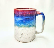 Load image into Gallery viewer, pottery mug with layered "sunset" glaze, FREE SHIPPING
