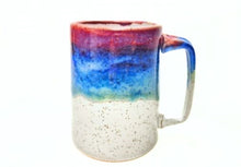 Load image into Gallery viewer, pottery mug with layered "sunset" glaze, FREE SHIPPING