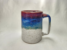 Load image into Gallery viewer, pottery mug with layered "sunset" glaze, FREE SHIPPING