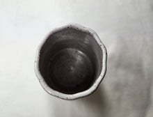 Load image into Gallery viewer, pottery vase, speckled white with ferns - FREE SHIPPING - ceramic vase