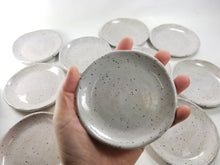 Load image into Gallery viewer, pottery dish speckled white, FREE SHIPPING, small ceramic dish
