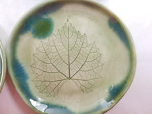 Load image into Gallery viewer, pottery dish grape leaf, FREE SHIPPING, small ceramic dish
