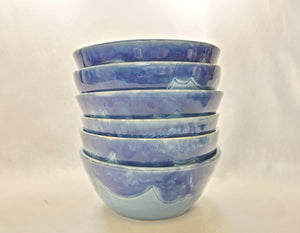 pottery bowl, soup bowl CLOUDS, FREE SHIPPING