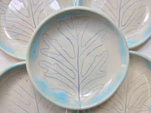 pottery dish oak leaf, FREE SHIPPING, small ceramic dish