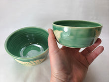 Load image into Gallery viewer, pottery bowl, cereal bowl with ferns, FREE SHIPPING
