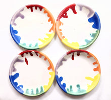 Load image into Gallery viewer, pottery dish rainbow, FREE SHIPPING, small ceramic dish
