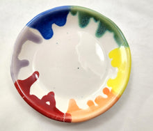 Load image into Gallery viewer, pottery dish rainbow, FREE SHIPPING, small ceramic dish
