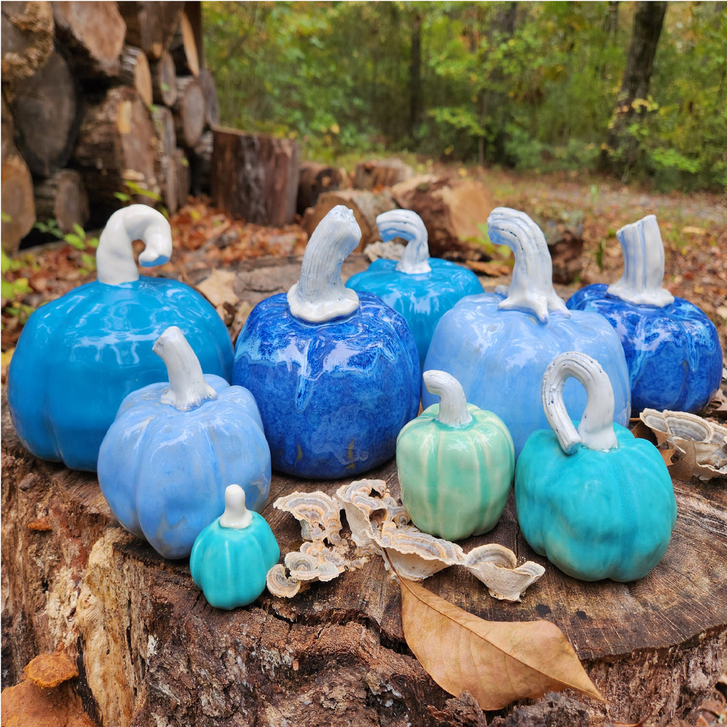 pumpkins handmade ceramic Thanksgiving decor, fall decor, FREE SHIPPING